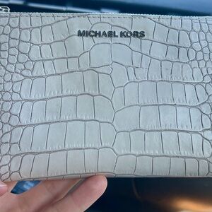 Michael Kors Croc-Embossed Clutch